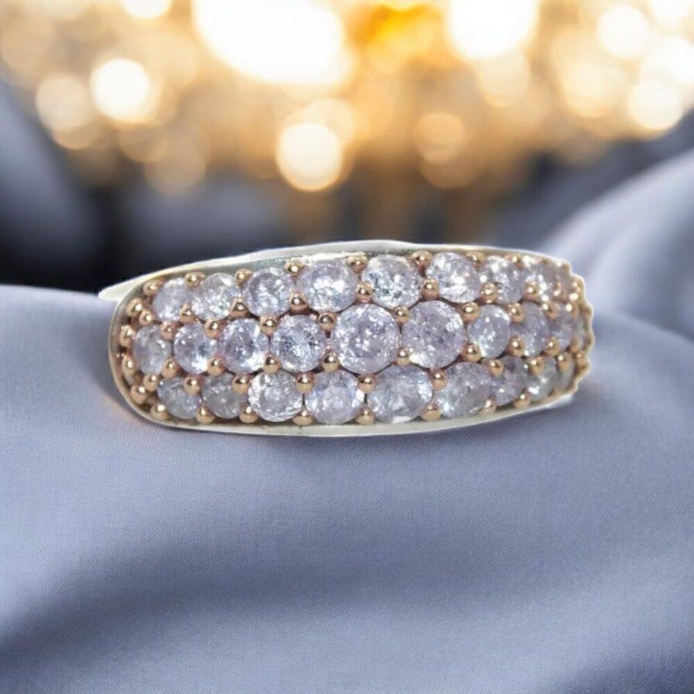 VINTAGE-14k Gold- Pink Diamond Ring -Size 9- 1 CT - Pink Champagne Diamond -4.2g - Picture 7 of 16